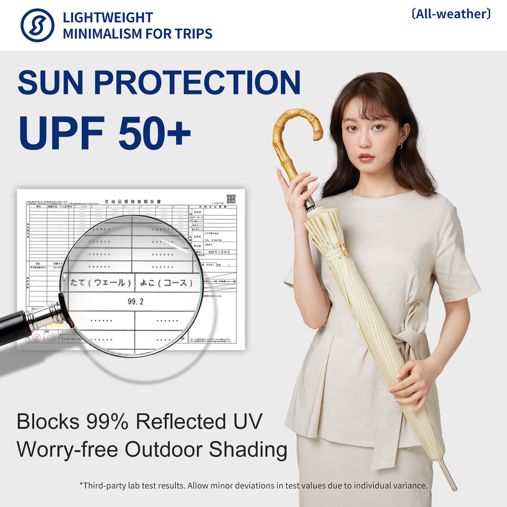 24-Rib Automatic Bamboo Umbrella